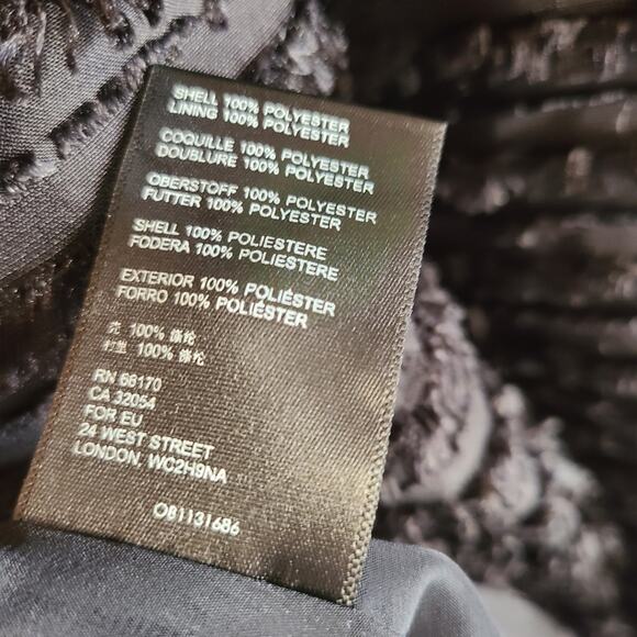 Anthropologie Maeve Grazia Textured Black High Rise Midi Skirt Size 4 Boho - Picture 6 of 6